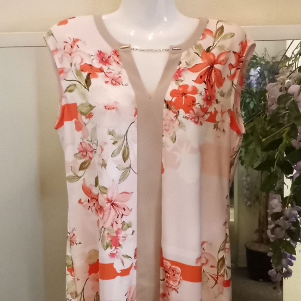 Calvin Klein Floral Sleeveless B…